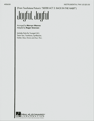 Joyful, Joyful - Instrumental Accompaniment Parts
