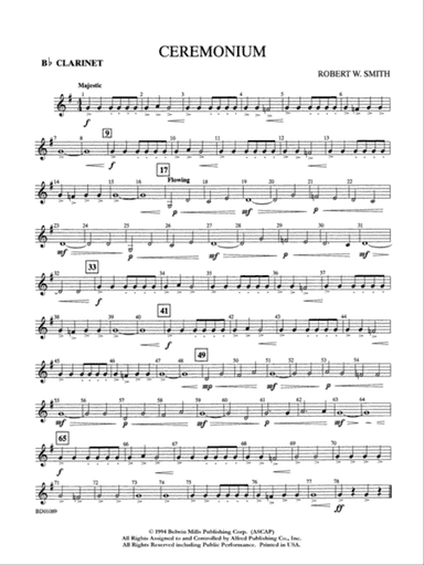 Ceremonium: 1st B-flat Clarinet