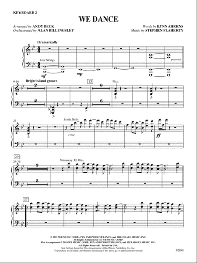 We Dance (from the musical Once on This Island): 2nd Synthesizer