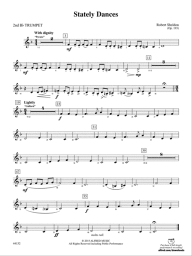 Stately Dances: 2nd B-flat Trumpet