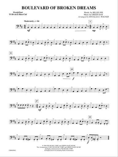 Boulevard of Broken Dreams: WP E-flat Tuba B.C.