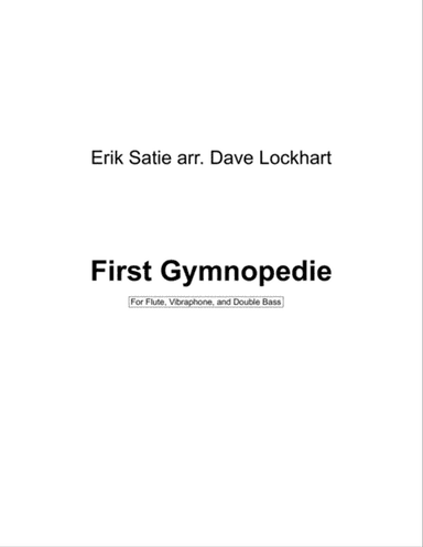 First Gymnopedie for flute, vibraphone, and double bass
