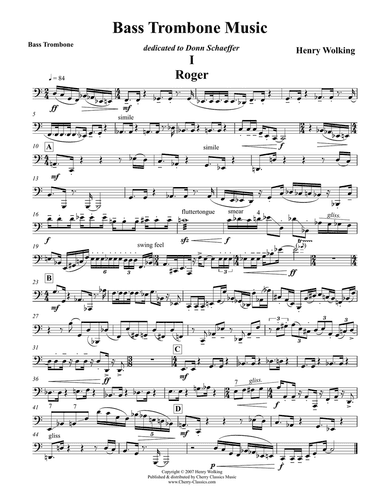Music for Bass Trombone and Piano