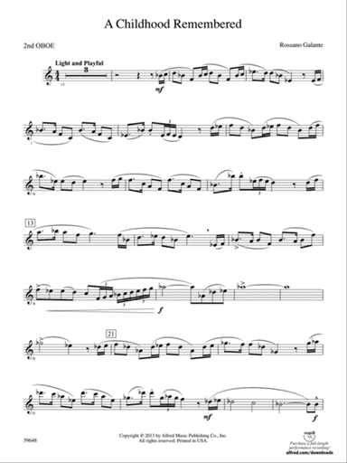 A Childhood Remembered: 2nd Oboe