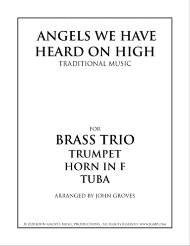 Angels We Have Heard On High - Trumpet, Horn, Tuba (Brass Trio)