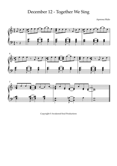 December 12 - Together We Sing
