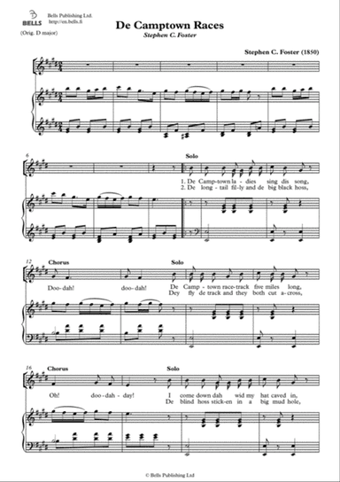 De Camptown races (E Major)