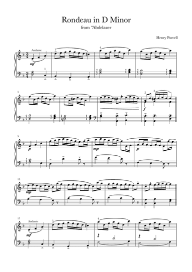 Rondo in D minor by Purcell with a jazzed version