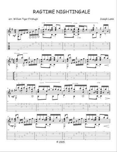 Ragtime Nightingale TAB