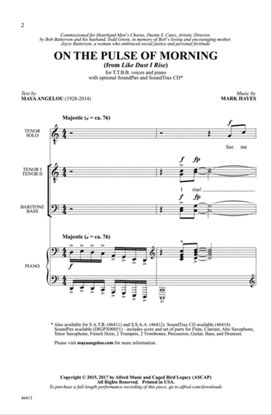 On the Pulse of Morning