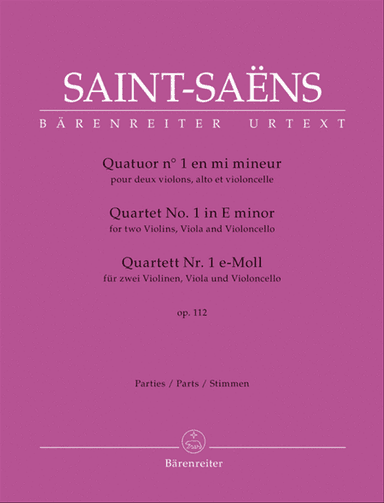 Quartet for two Violins, Viola and Violoncello no. 1 in E minor, op. 112