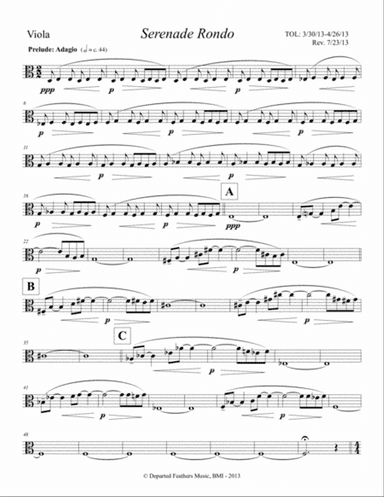 Serenade Rondo (2013) Viola part