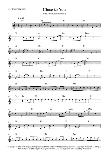 (they Long To Be) Close To You