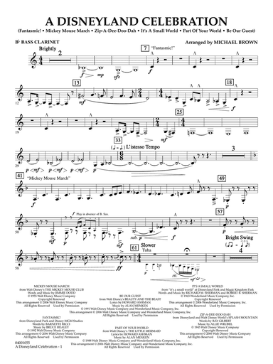 A Disneyland Celebration - Bb Bass Clarinet