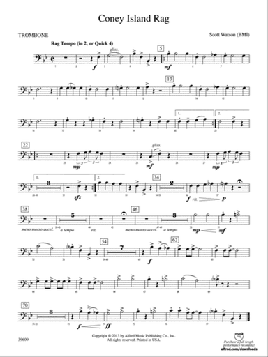 Coney Island Rag: 1st Trombone