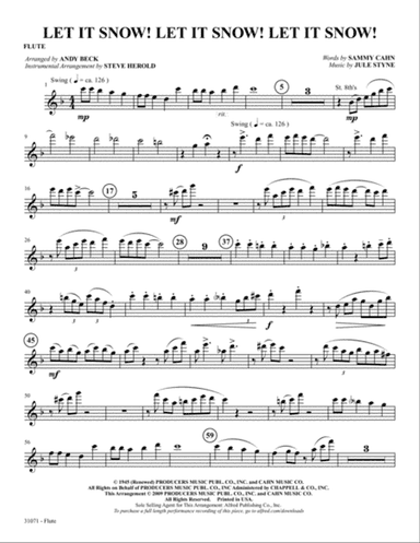 Let It Snow! Let It Snow! Let It Snow!: Flute