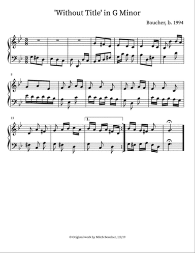 'Without Title' in G Minor