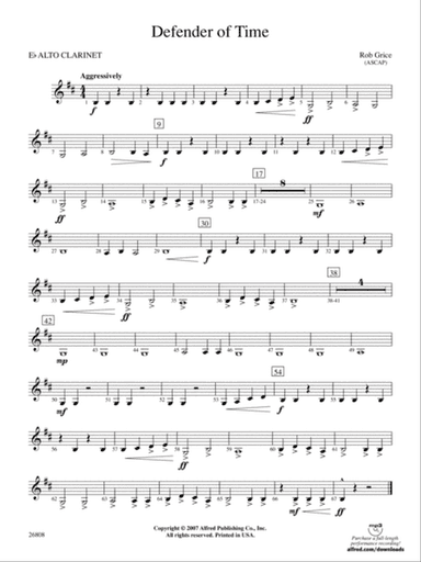 Defender of Time: (wp) E-flat Alto Clarinet