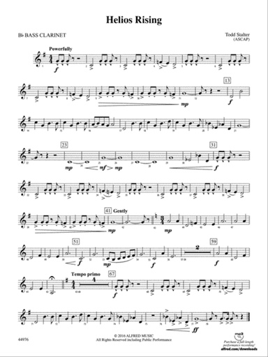 Helios Rising: B-flat Bass Clarinet
