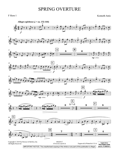 Spring Overture - F Horn 1
