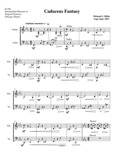 Caduceus Fantasy - for violin and cello