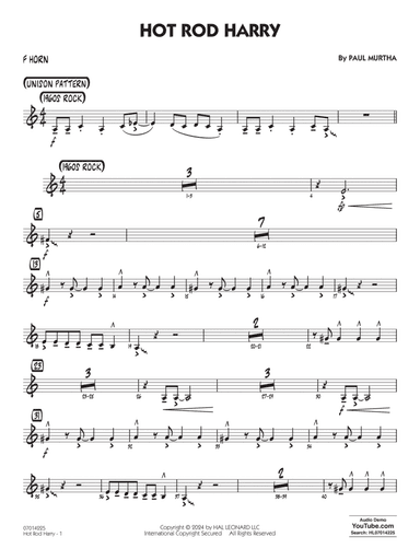 Hot Rod Harry - F Horn