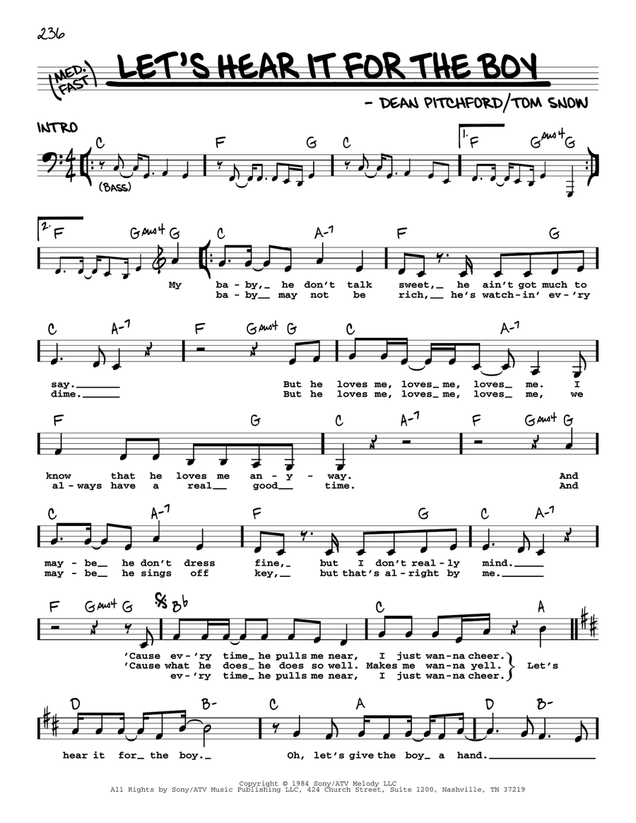 Let's Hear It For The Boy