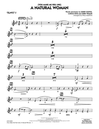 (You Make Me Feel Like) A Natural Woman (arr. Paul Murtha) - Trumpet 3