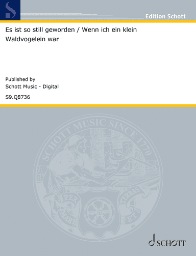 Es ist so still geworden / Wenn ich ein klein Waldvögelein wär