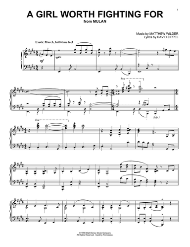 A Girl Worth Fighting For (from Mulan)