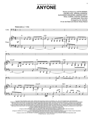 Anyone (with Optional Cello)