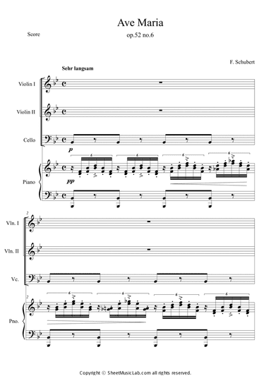 Ave Maria D.839 B flat Major