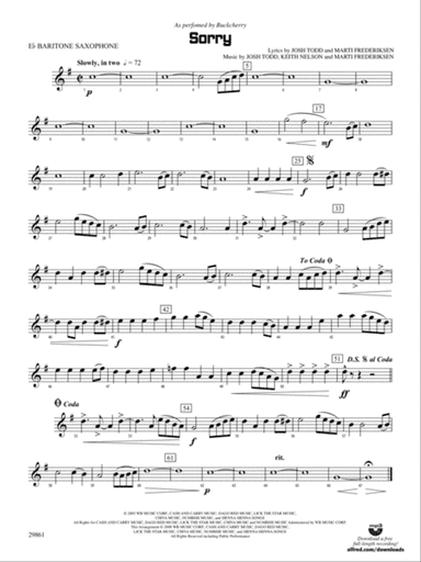 Sorry: E-flat Baritone Saxophone
