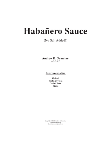 Habañero Sauce (No Salt Added!)