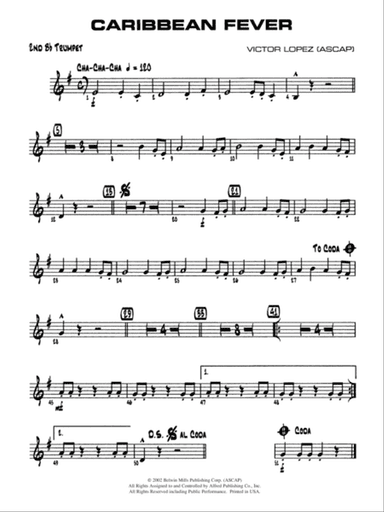 Caribbean Fever: 2nd B-flat Trumpet
