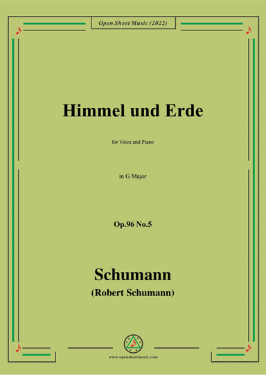 Schumann-Himmel und Erde,Op.96 No.5,in G Major