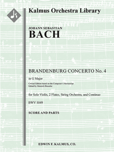 Brandenburg Concerto No. 4 in G, BWV 1049 (critical edition)