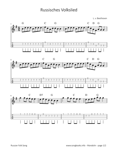 Russisches Volkslied - L. v. Beethoven