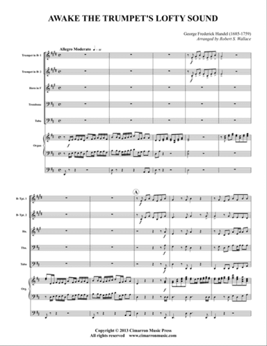 Awake the Trumpets Lofty Sound