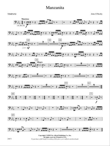 Manzanita: Timpani