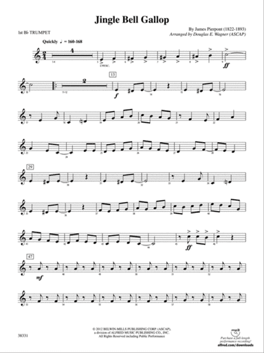 Jingle Bell Gallop: 1st B-flat Trumpet