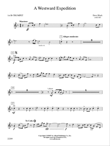 A Westward Expedition: 1st B-flat Trumpet