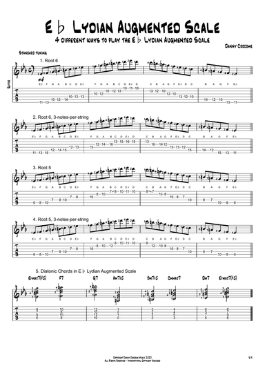 Eb Lydian Augmented Scale (4 Ways to Play)