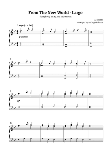 Largo (2nd movement of the Symphony no. 9 'From The New World')
