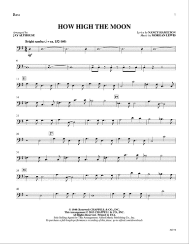 How High the Moon: String Bass