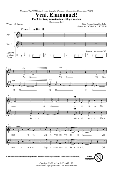 Veni, Emmanuel! (arr. Zachary Steele)