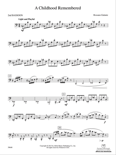 A Childhood Remembered: 2nd Bassoon