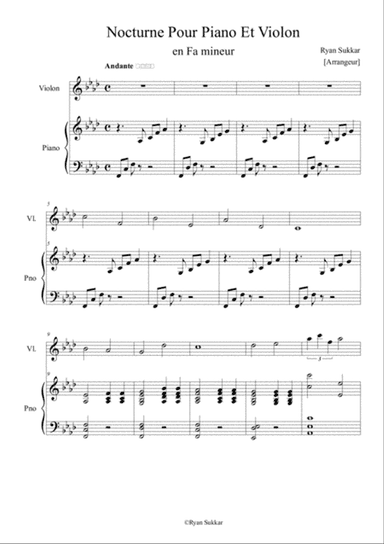 Nocturne Pour Piano Et Violon
