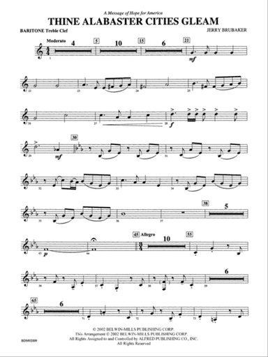 Thine Alabaster Cities Gleam (A Message of Hope for America): Baritone T.C.