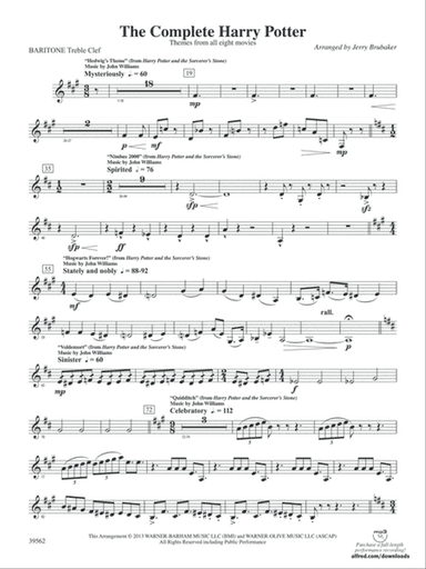 The Complete Harry Potter: Baritone T.C.